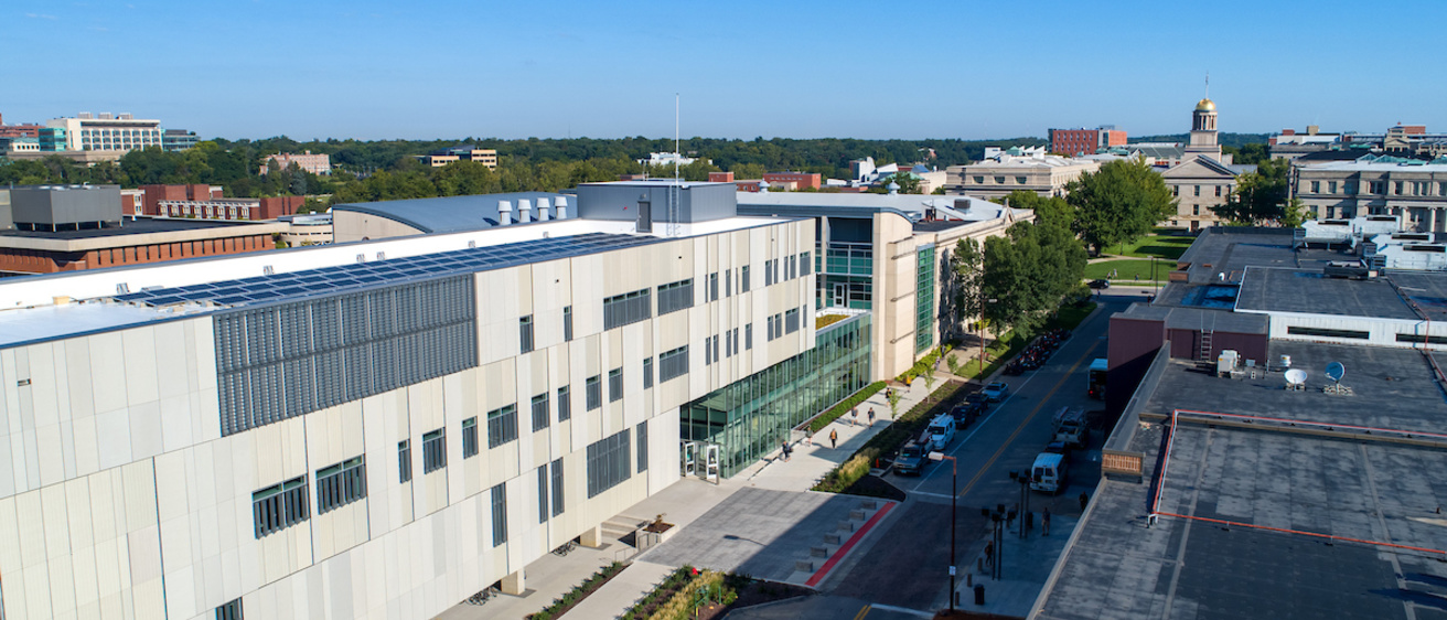 Aerial view of Seamans Center